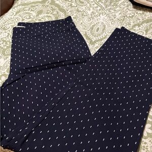 Talbots Women’s Dark Blue Patterned Dress Pants